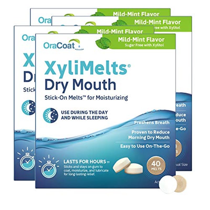 XyliMelts for Dry Mouth Relief Melts, Slightly Sweet - 40 ct