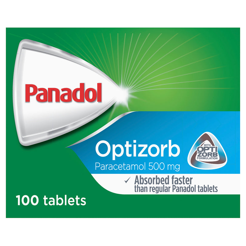 Panadol with Optizorb for Pain Relief, Paracetamol - 500mg 100 Tablets (Limit 1)