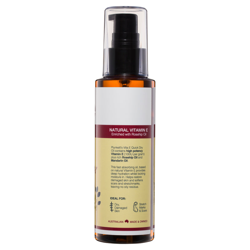 Plunkett's Vita E Natural Vitamin E Quick Dry Oil 125mL