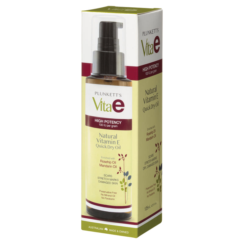 Plunkett's Vita E Natural Vitamin E Quick Dry Oil 125mL