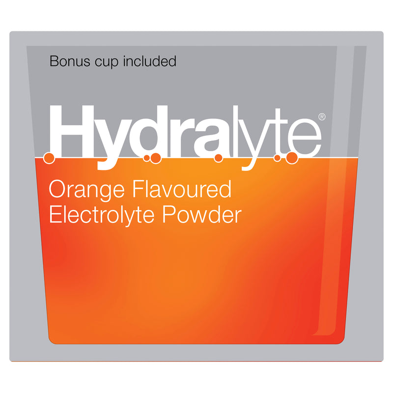 Hydralyte Electrolyte Powder Orange Flavoured 10 Pack