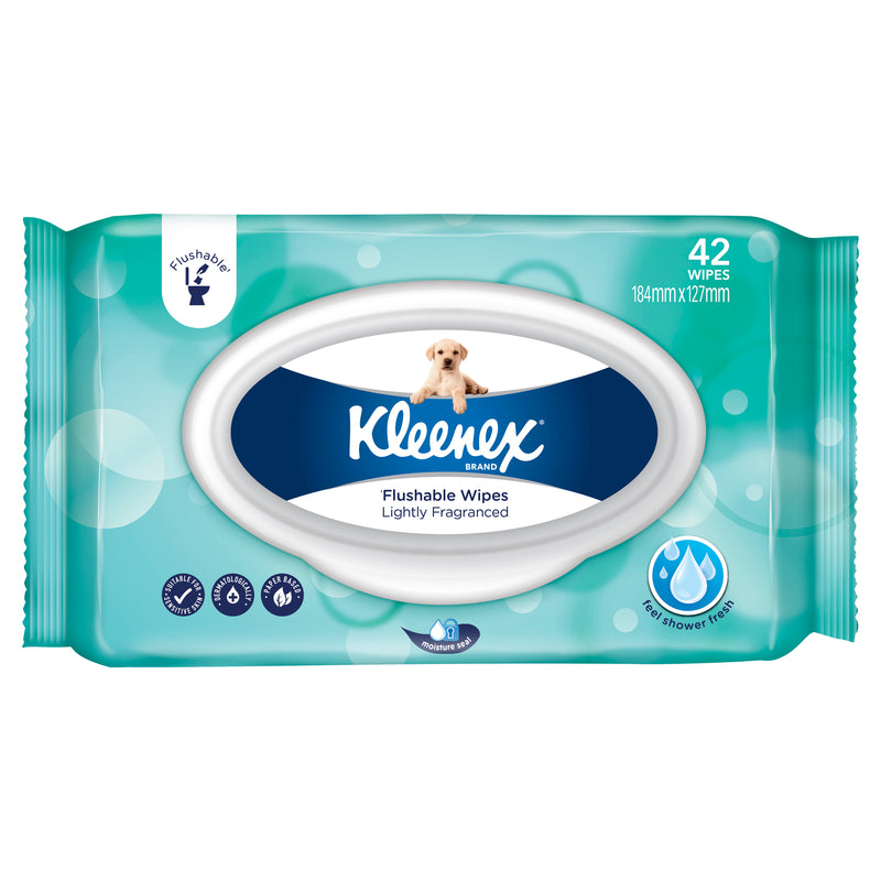 Kleenex Flushable Wipes Scented 42 Pack