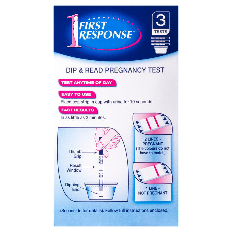 First Response Dip and Read Pregnancy Test 3 Pack