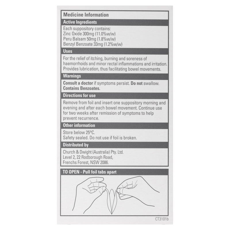 Anusol Suppositories 12pack