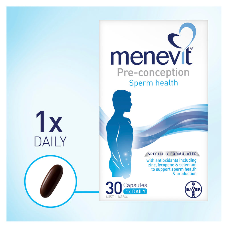 Menevit Pre-Conception Sperm Health Capsules 30 pack (30 days)