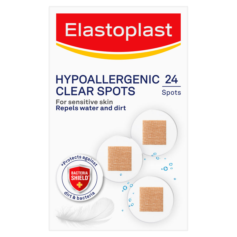 Elastoplast Hypoallergenic Transparent Spots Water-Repellent 24 Pack