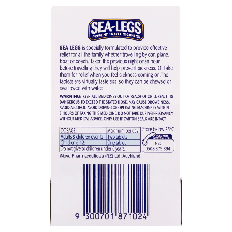 Sea Legs Chewables 12 Tablets