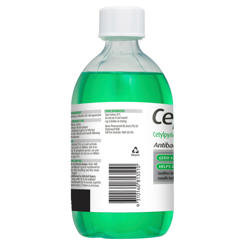 Cepacol Antibacterial Mint Mouthwash 500ml