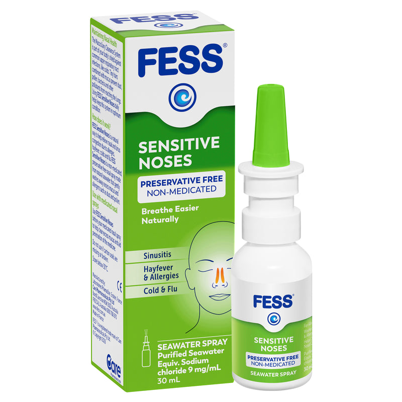 FESS Sensitive Noses Seawater Nasal Saline Spray Spray 30mL