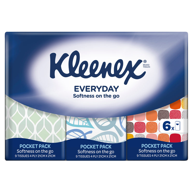 Kleenex Everyday Pocket Pack 4  Ply Facial Tissues 6x9 Pack