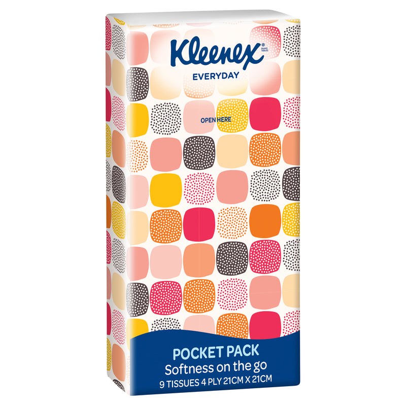 Kleenex Everyday Pocket Pack 4  Ply Facial Tissues 6x9 Pack