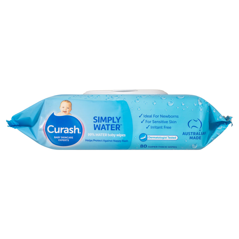 Curash Babycare Simply Water Baby Wipes 80 Pack