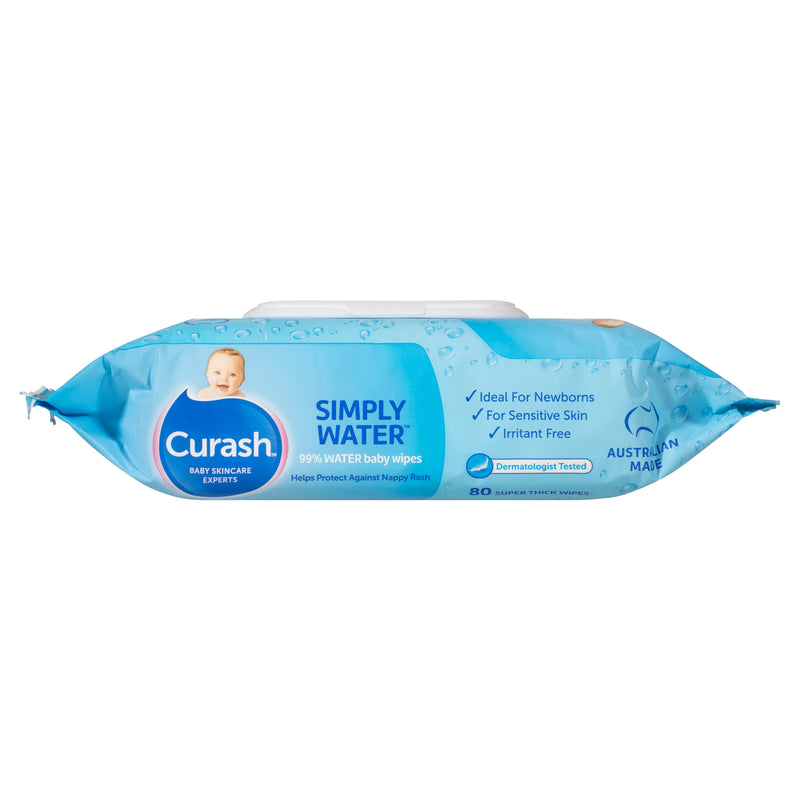 Curash Babycare Simply Water Baby Wipes 80 Pack