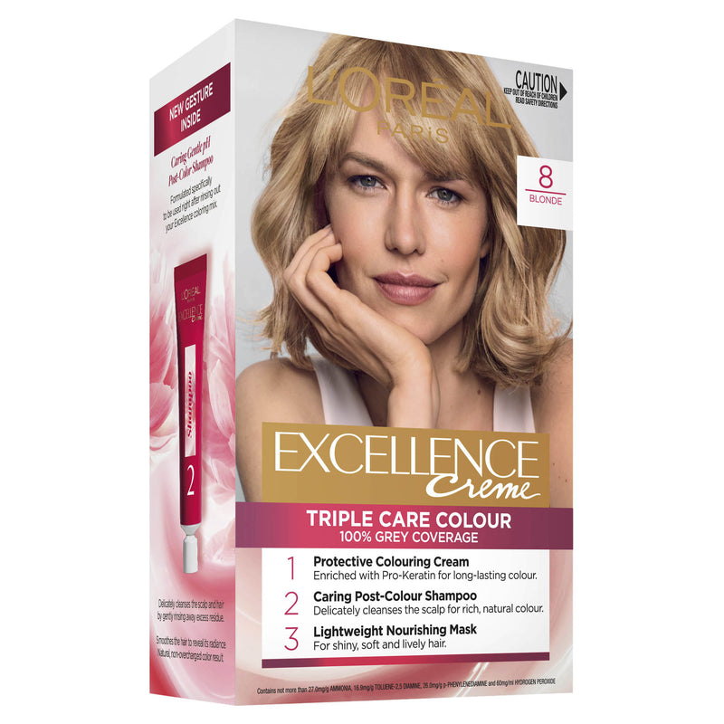 L'Oréal Paris Excellence Crème Permanent Hair Colour - 8 Blonde