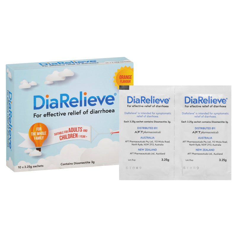 DiaRelieve Orange Flavour 10 Pack x 3.25g