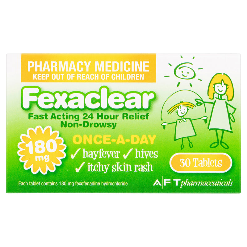 Fexaclear® Hayfever & Allergy Relief 180mg 30 Tablets