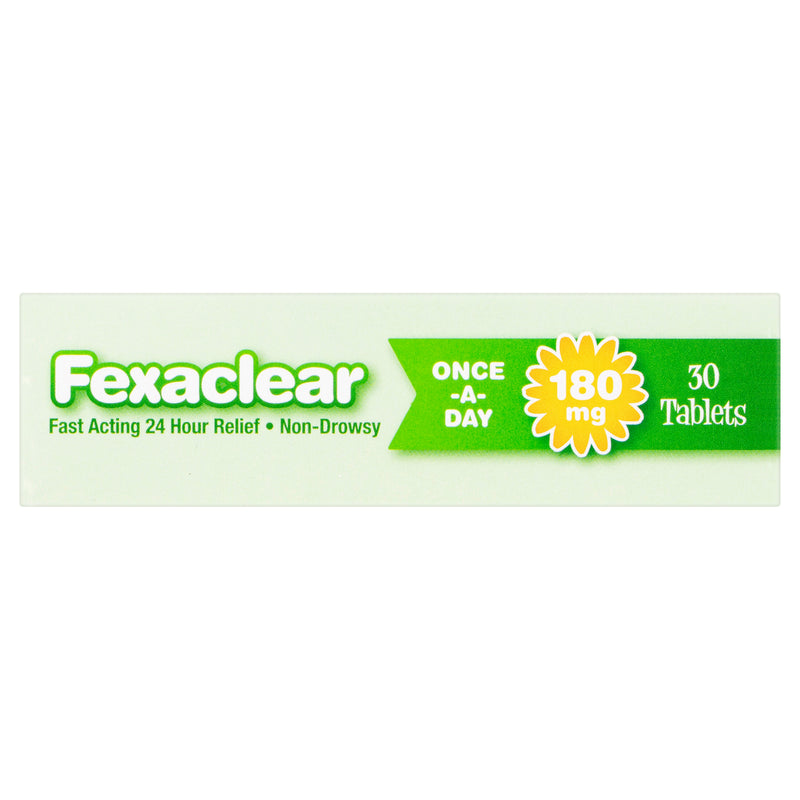 Fexaclear® Hayfever & Allergy Relief 180mg 30 Tablets