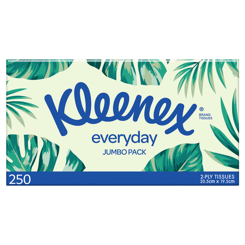 Kleenex Everday Silk Touch Facial Tissues, Jumbo Box 250 Sheets