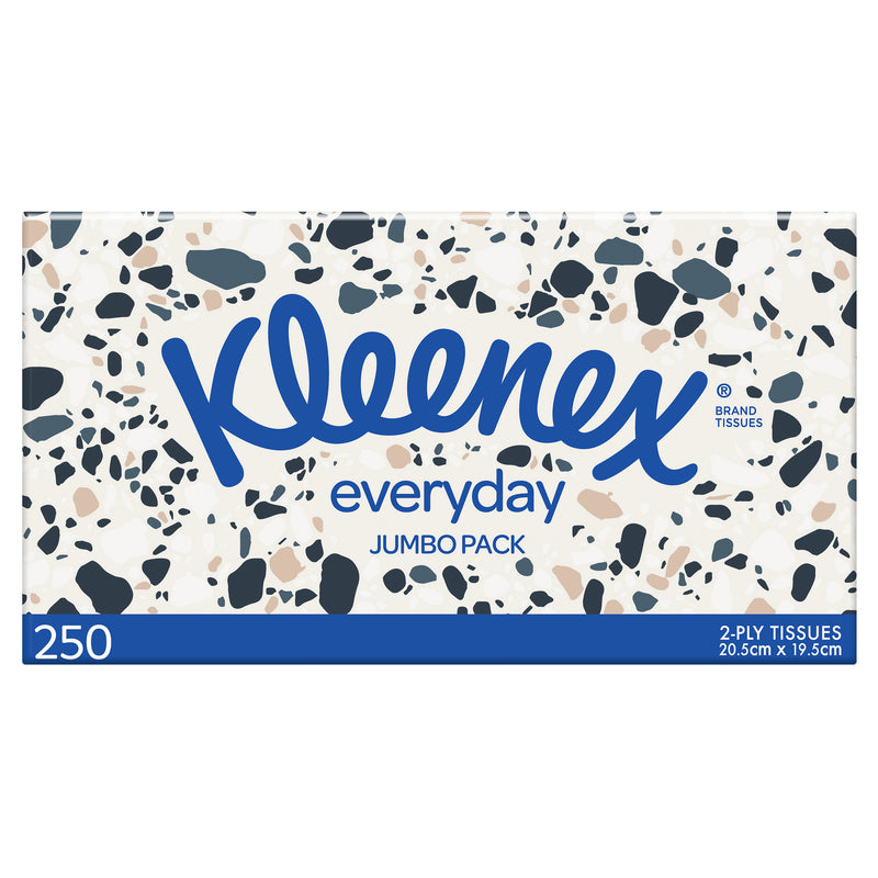 Kleenex Everday Silk Touch Facial Tissues, Jumbo Box 250 Sheets