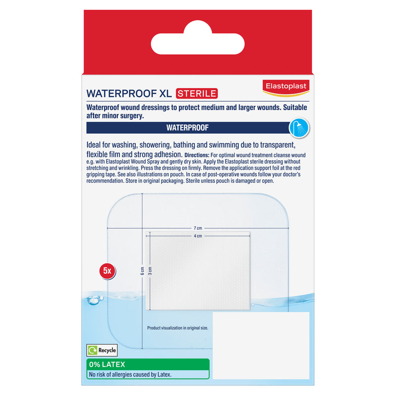 Elastoplast Aqua Protect Skin Tone Dressing 6cmx7cm 5 Pack