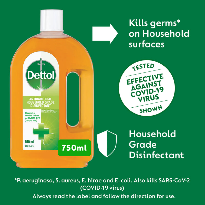 Dettol Antibacterial Household Grade Disinfectant Liquid 750mL