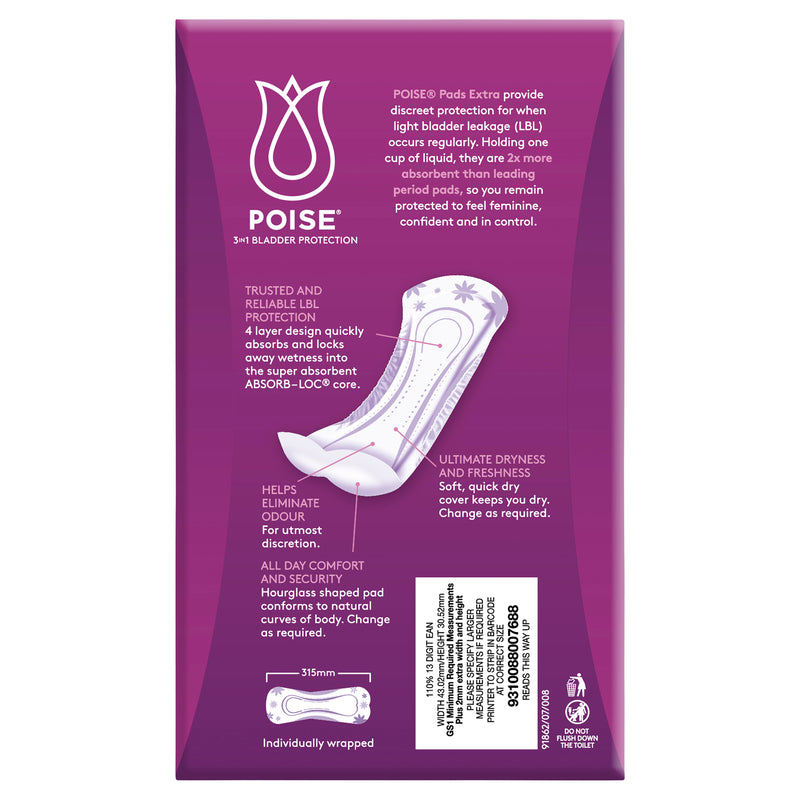 Poise Pads For Bladder Leaks Extra 12 Pack