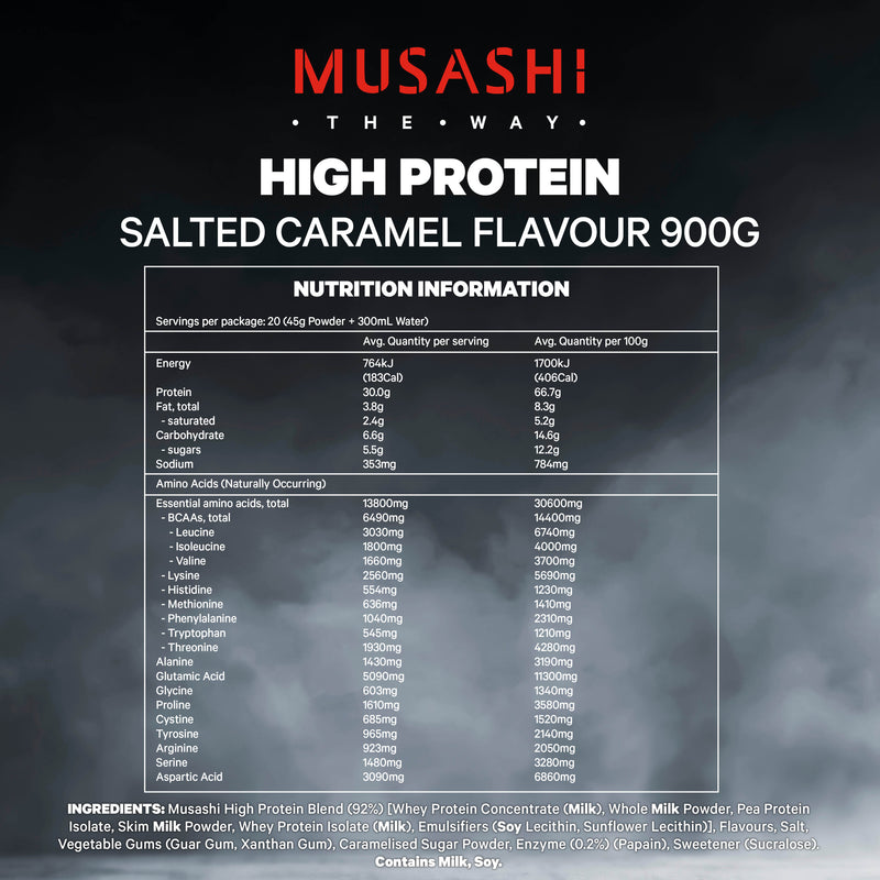 MUSASHI High Protein S.Caramel 900g