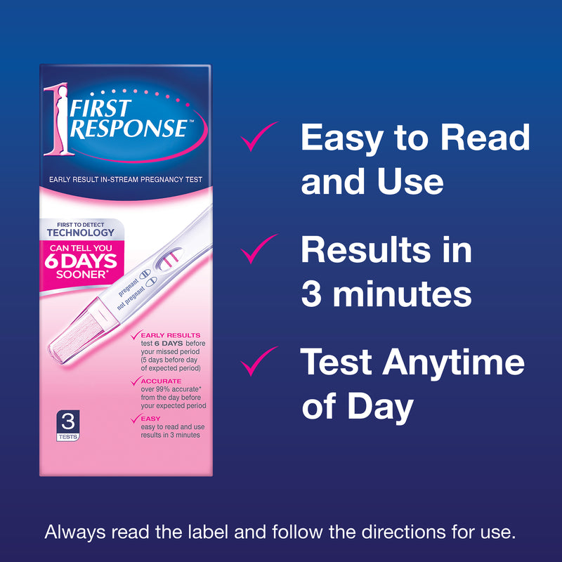 First Response Instream Pregnancy Test 3 Pack