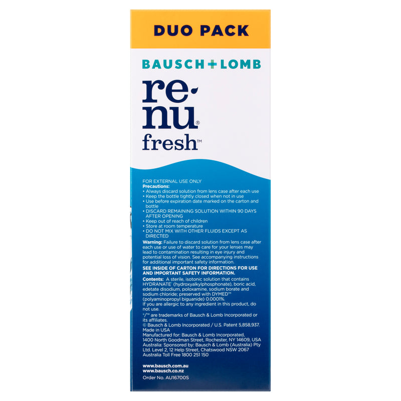 Renu Fresh Multi Purpose Solution Duo 355ml +120ml