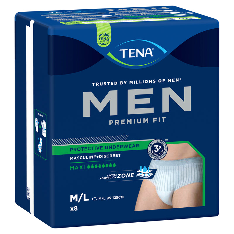 Tena Men Discreet Protection Protective Underwear Level 4 Maxi 8 Pack