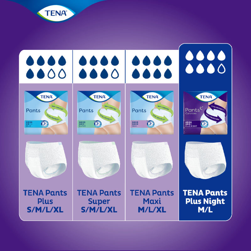 TENA Night Pants Medium 12pk