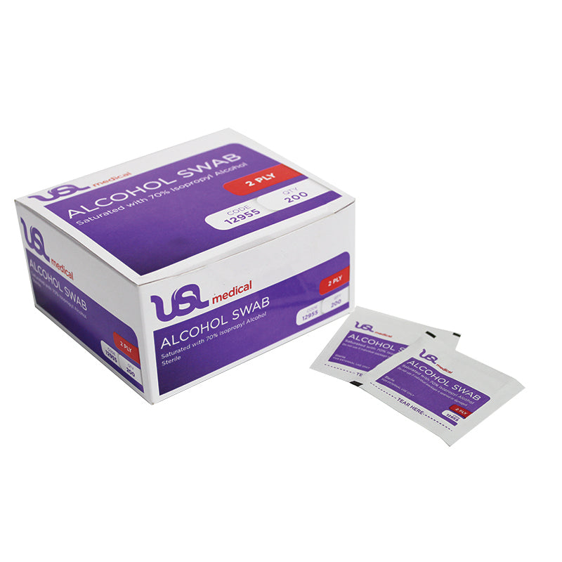 USL Medical Alcohol Swab 70% 200 Box