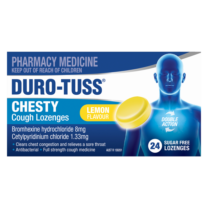 Duro-Tuss Chesty Cough Lemon 24 Lozenges