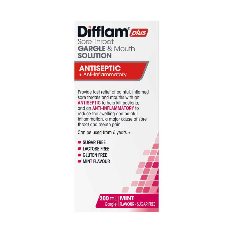 Difflam-C Ready To Use Sore Throat Gargle & Mouth Solution 200mL