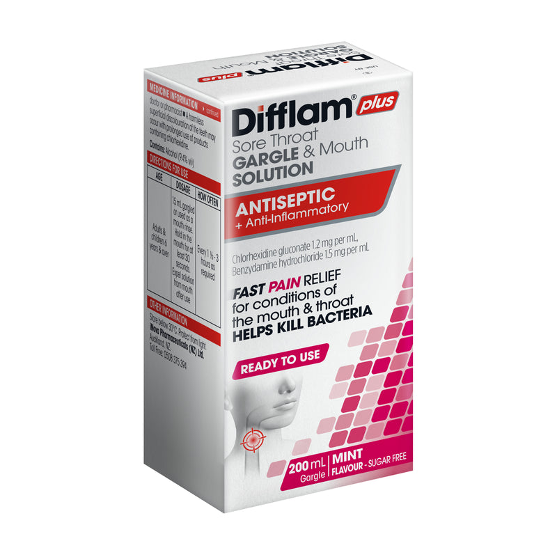 Difflam-C Ready To Use Sore Throat Gargle & Mouth Solution 200mL