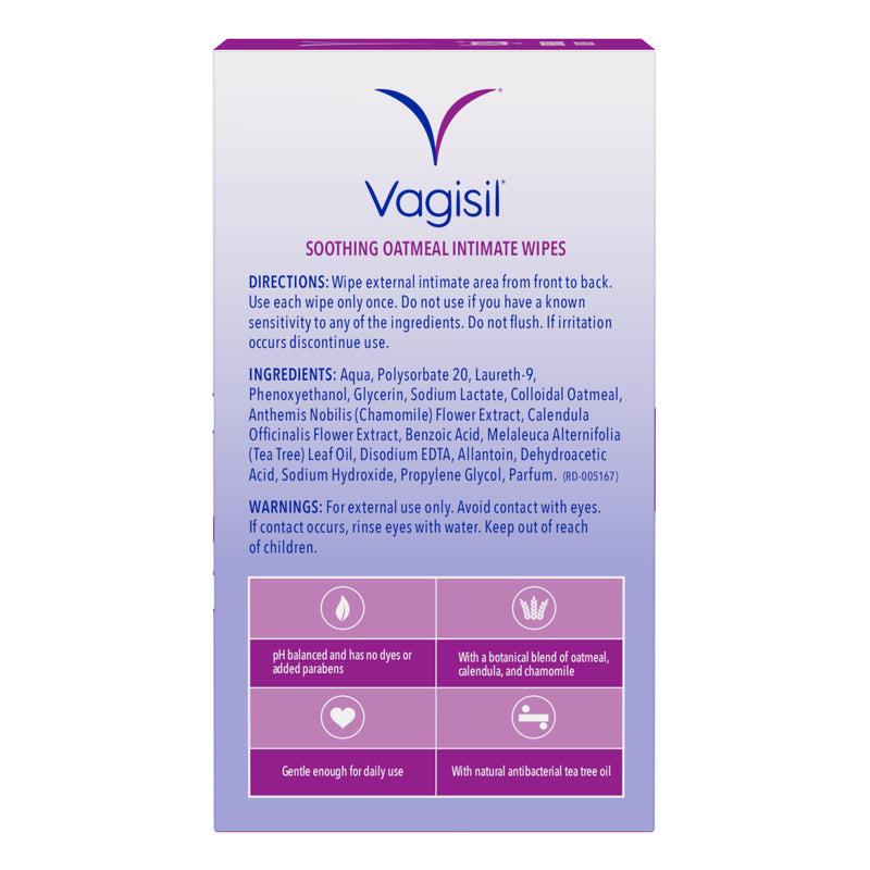 Vagisil Itch Relief Intimate Wipes 12s