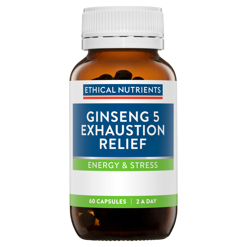 Ethical Nutrients Ginseng 5 Exhaustion Relief 60 Capsules