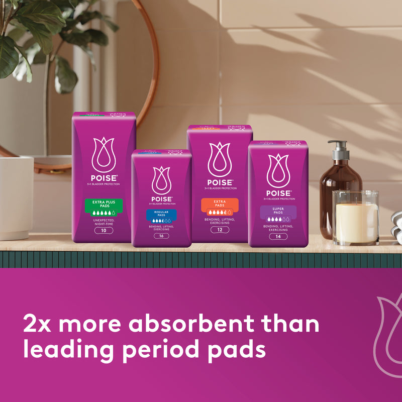 Poise Pads For Bladder Leaks Regular 16 Pack