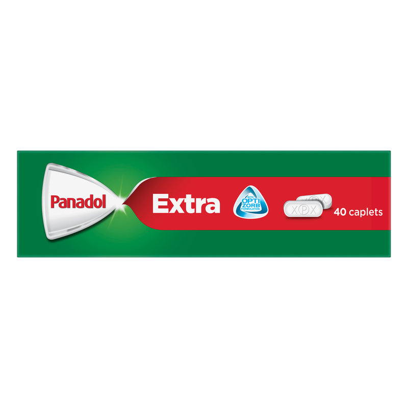 Panadol Extra for Pain Relief, Paracetamol & Caffeine -  500mg 40 Caplets Limit 2