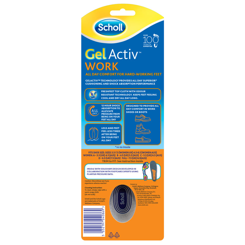 Scholl Gel Activ Work Insoles Women