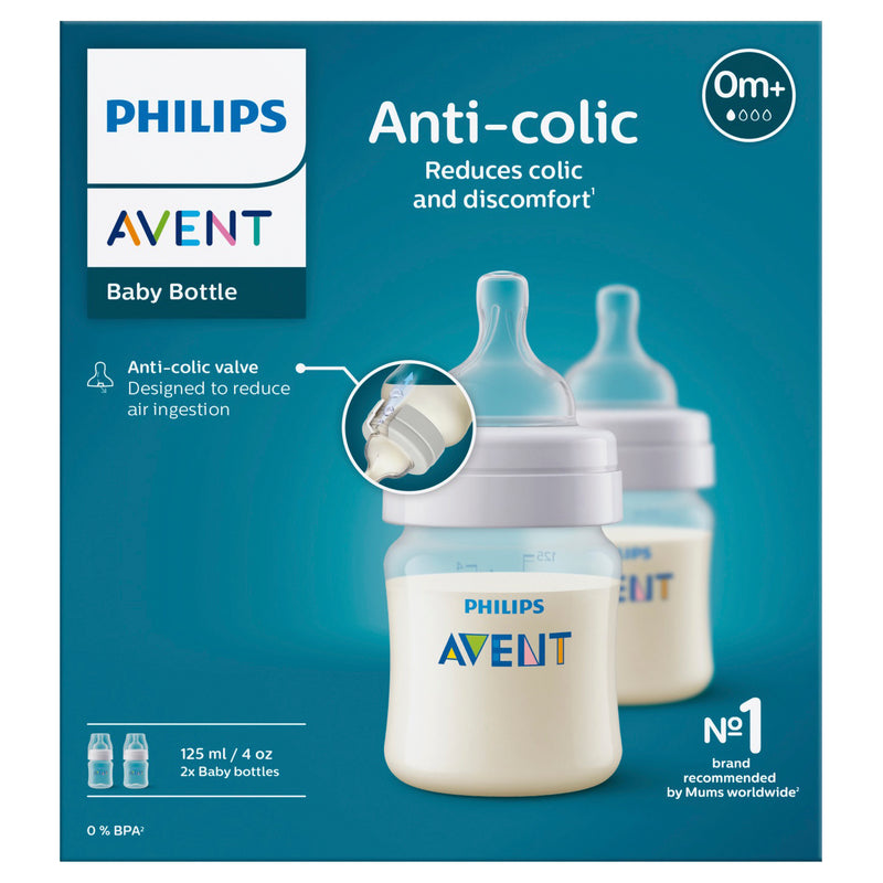 Philips Avent Anti-Colic Bottles 0m+ 2 x 125mL