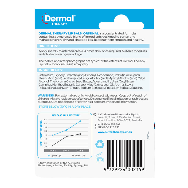 Dermal Therapy Lip Balm Ultra Moisturising 10g