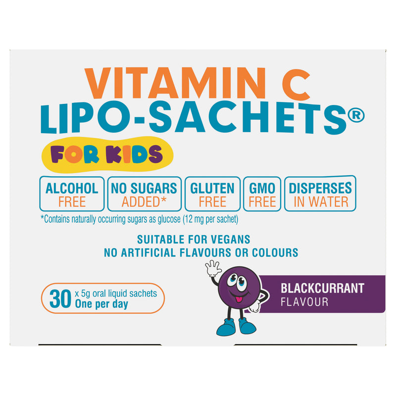 Lipo-Sachets Vitamin C Kids Blackcurrant 30 Pack