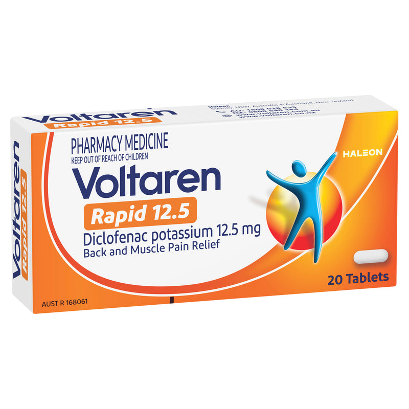 Voltaren Rapid 12.5 20 Tablets