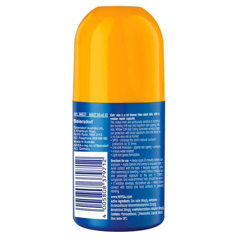 NIVEA Kids Caring Roll On Sun Lotion SPF50 65ml