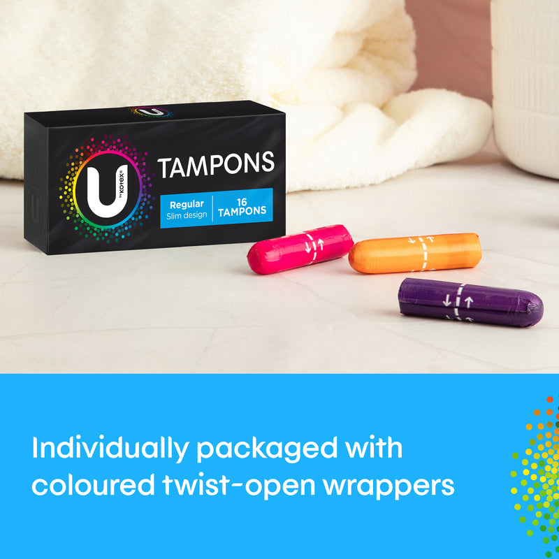 U by Kotex Tampons Regular 16 Pack