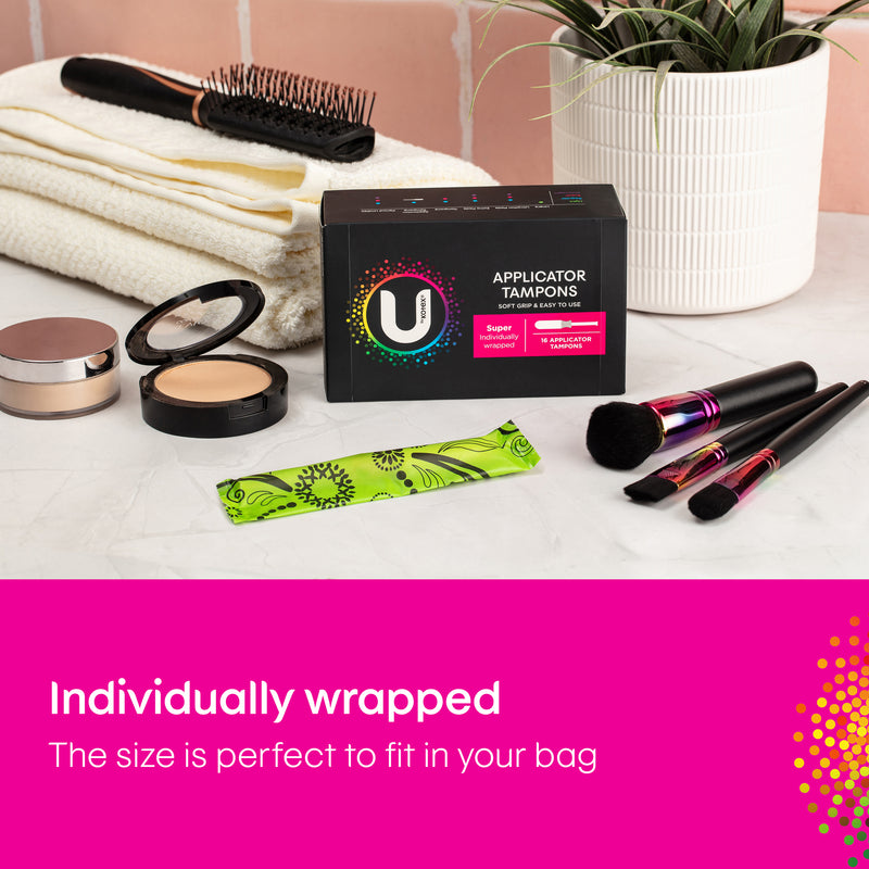 U By Kotex Super Applicator Tampons, 16 Tampons