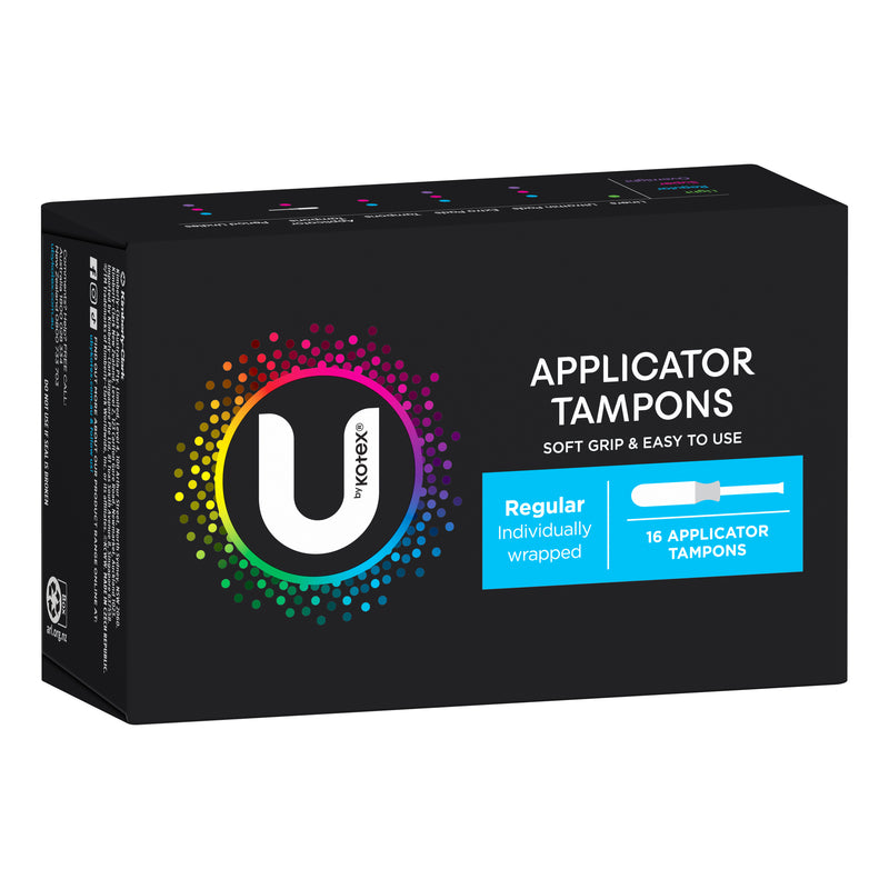 U By Kotex Regular Applicator Tampons, 16 Tampons