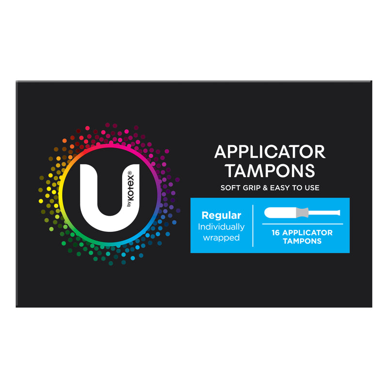 U By Kotex Regular Applicator Tampons, 16 Tampons