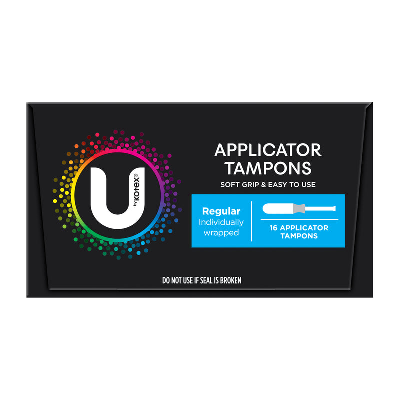 U By Kotex Regular Applicator Tampons, 16 Tampons